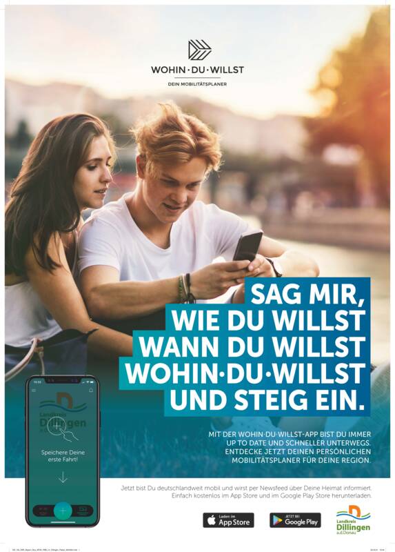 Wohin-Du-Willst App - Plakat